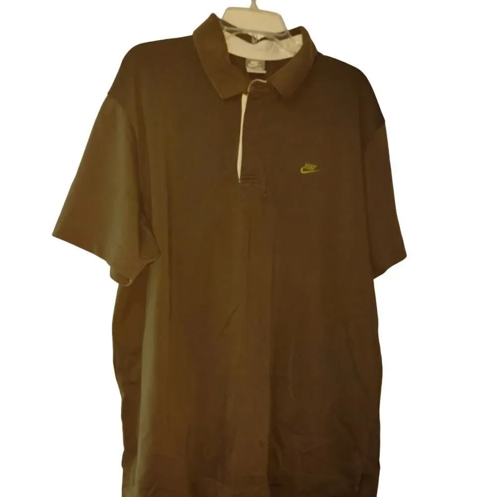 Nike Rugby Green Polo Shirt - Men's XXL - Pre-owned